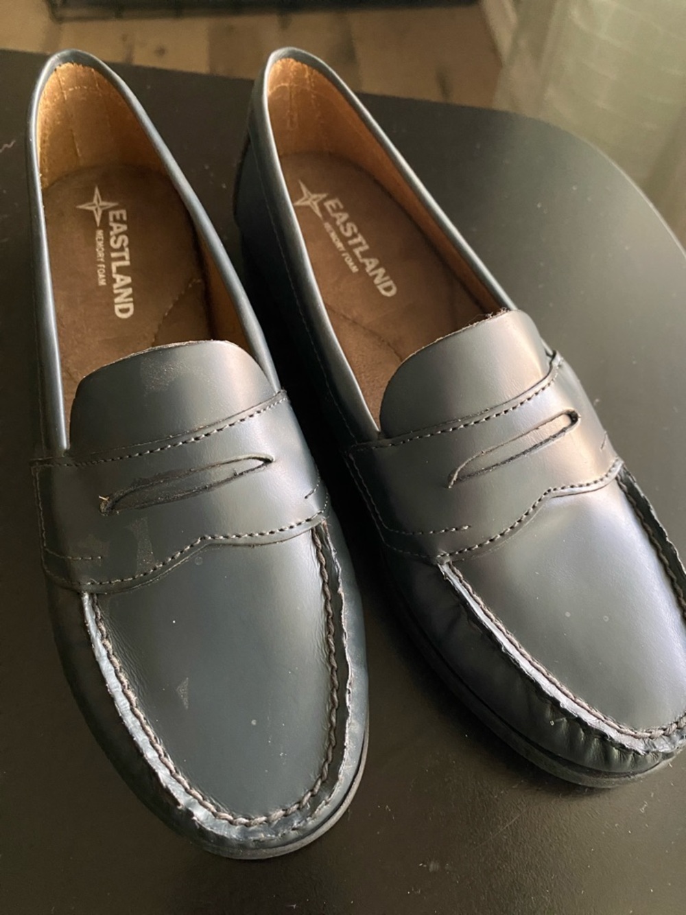 Eastland Woman’s Black Leather Penny Loafers